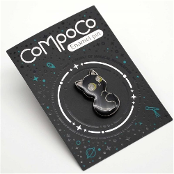 Pin. BLACK CAT STARRY by Compoco
