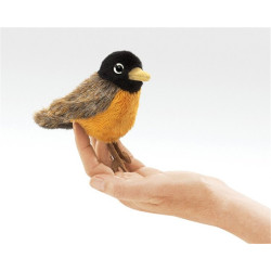 Títere de dedo. MINI ROBIN ave