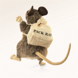 TÍTERE - RATÓN CON MALETÍN PACK RAT