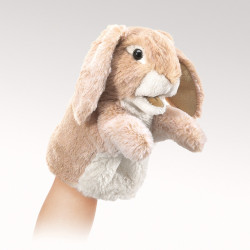 Títere. CONEJO OREJAS CAÍDAS PEQUEÑO crema