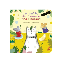 Libro cartoné. UN GATO, UN ZAPATO Y DOS RATONES