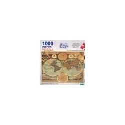Rompecabezas 1000 piezas. ANTIQUE WORLD MAP, FOIL PUZZLE
