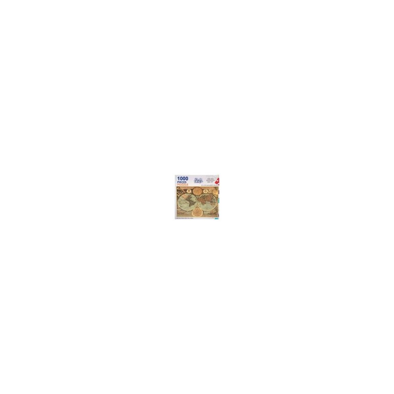 Rompecabezas 1000 piezas. ANTIQUE WORLD MAP, FOIL PUZZLE