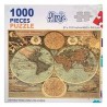 Rompecabezas 1000 piezas. ANTIQUE WORLD MAP, FOIL PUZZLE