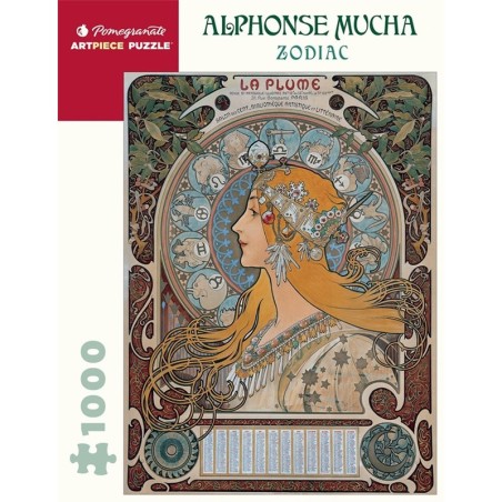 Rompecabezas. Alphonse Mucha: Zodiac 1000-Piece Jigsaw Puzzle