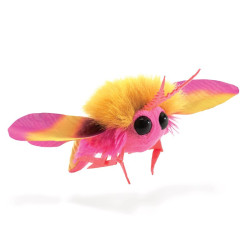 Títere de dedo. Mini Polilla Arce Rosado