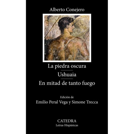 Libro. La piedra oscura. Ushuaia. En mitad de tanto fuego. Alberto Conejero