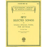 Partitura. FIFTY SELECTED SONGS by Schubert, Schumann, Brahms, Wolf & Strauss
