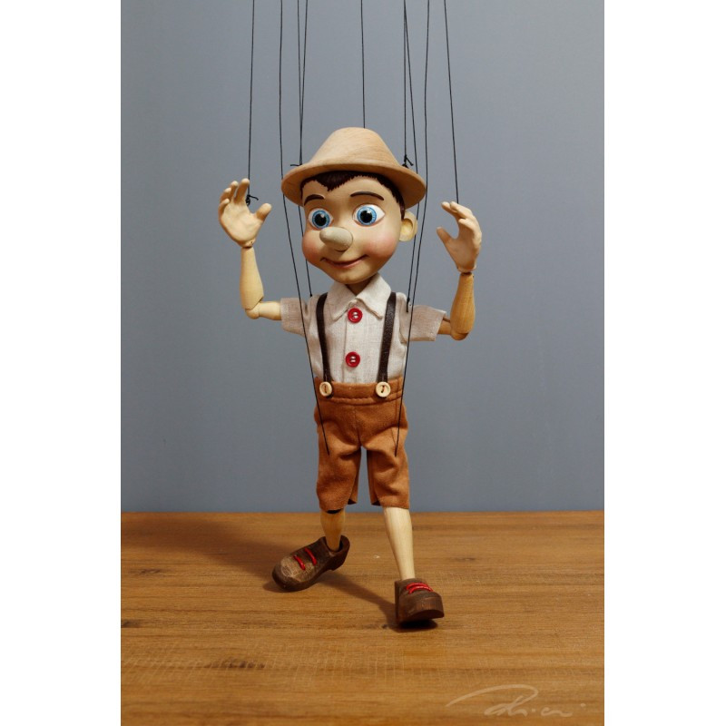 Marioneta de hilo. PINOCHO VINTAGE - (32 cm)